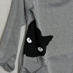 Cat Hoodie Cellabie‎ Heathered Pullover Size 2XL Kawaii Lounge Normcore New